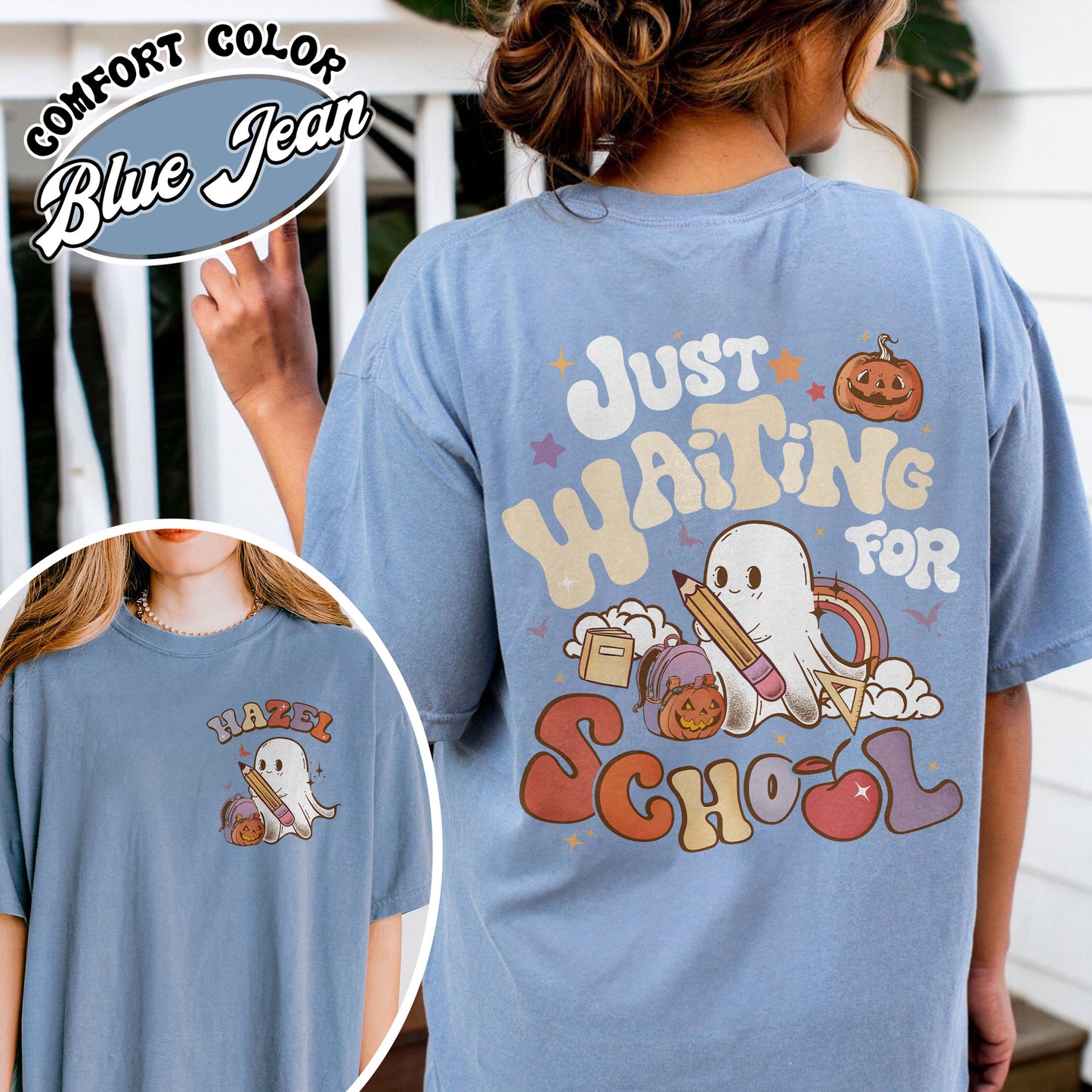 Waiting For Comfort Colors Shirt, Custom Halloween Teacher Shirts, Cute Ghost Teacher Halloween Shirt, Spooky Teacher Shirt, Spooky Season Shirt