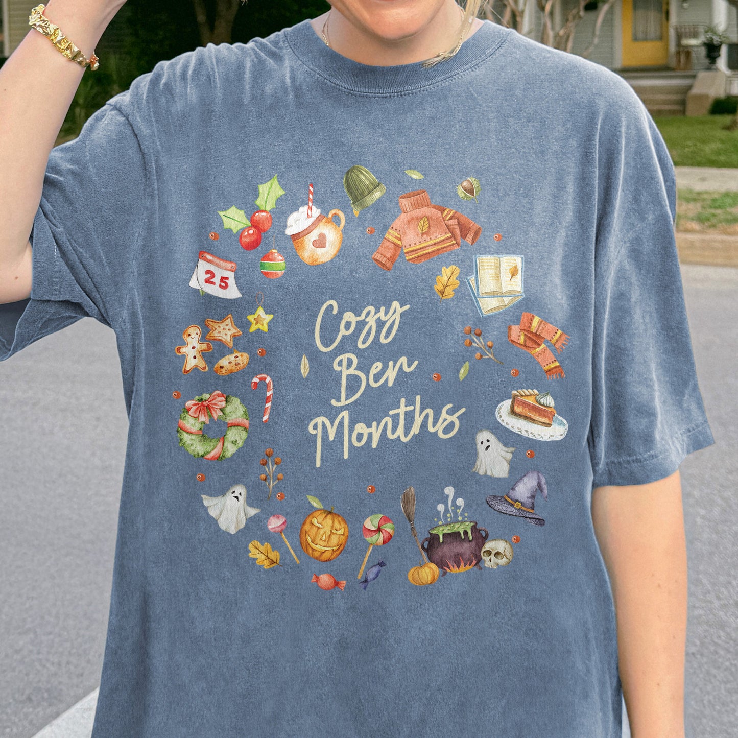 Cozy Ber Months Shirt, Fall Winter Seasonal Tee, Autumn Halloween Thanksgiving Christmas Top Tshirt