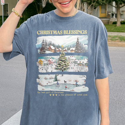 Merry Christmas Shirt: Christmas Blessings Shirt, Cute Santa Tee, Xmas Shirt