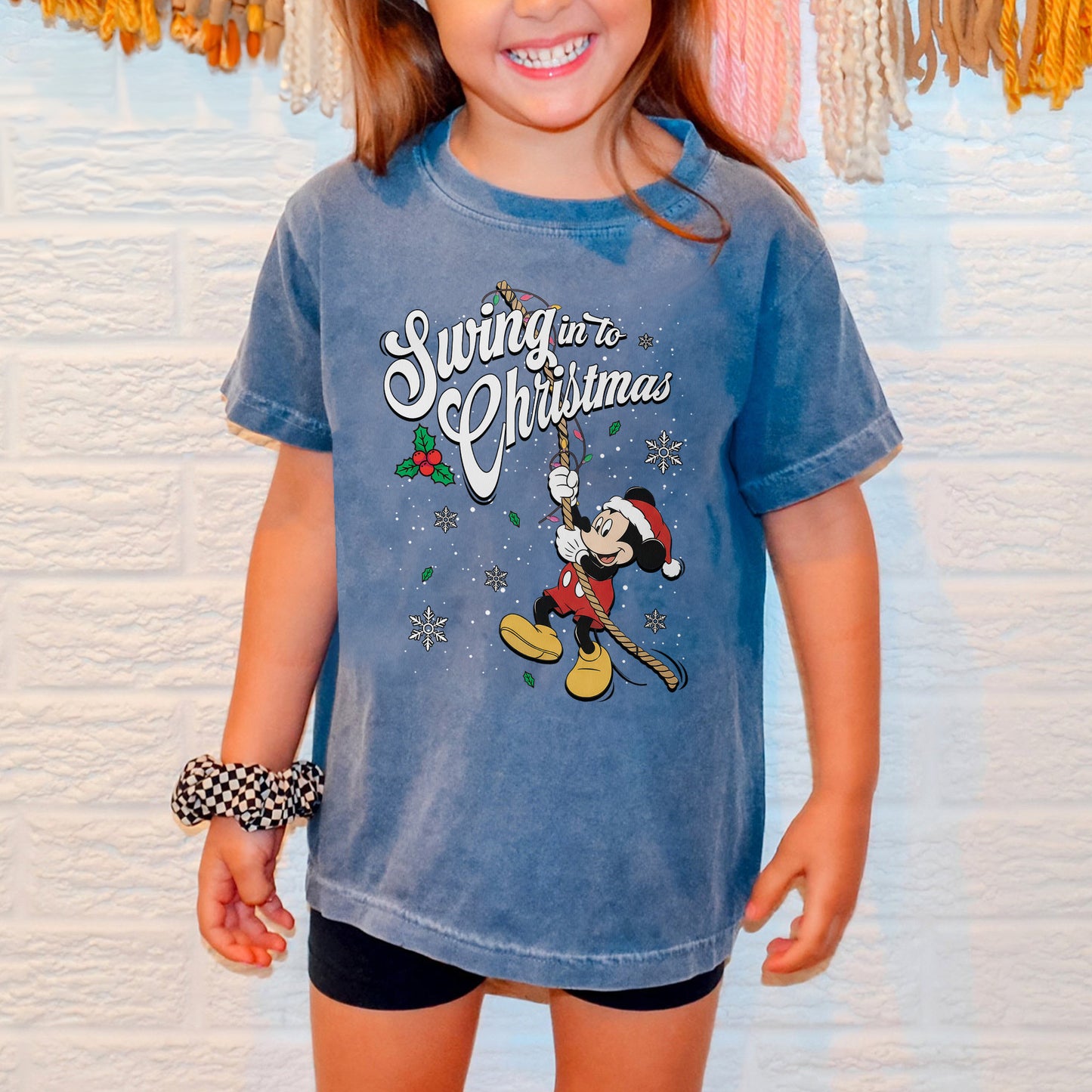 Swing Into Christmas Shirt: Funny Mickey Christmas Tee, Cute Holiday Shirt, Festive Disney Christmas Outfit Youth Tshirt