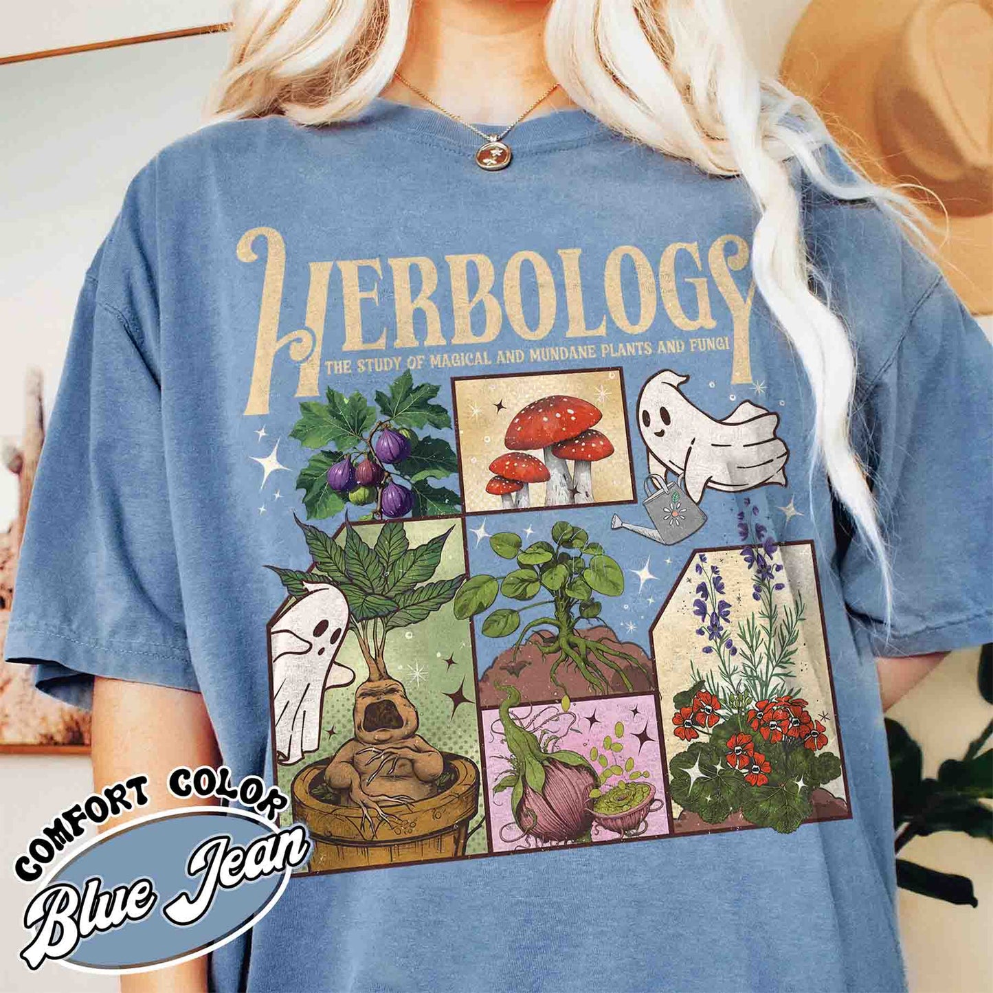 Herbology Plants Shirt, Gardening Shirt, Cute Ghost Shirt, Halloween Plant Shirt, Halloween Mom Shirt, Ghost T-shirt, Plant Lover Gift