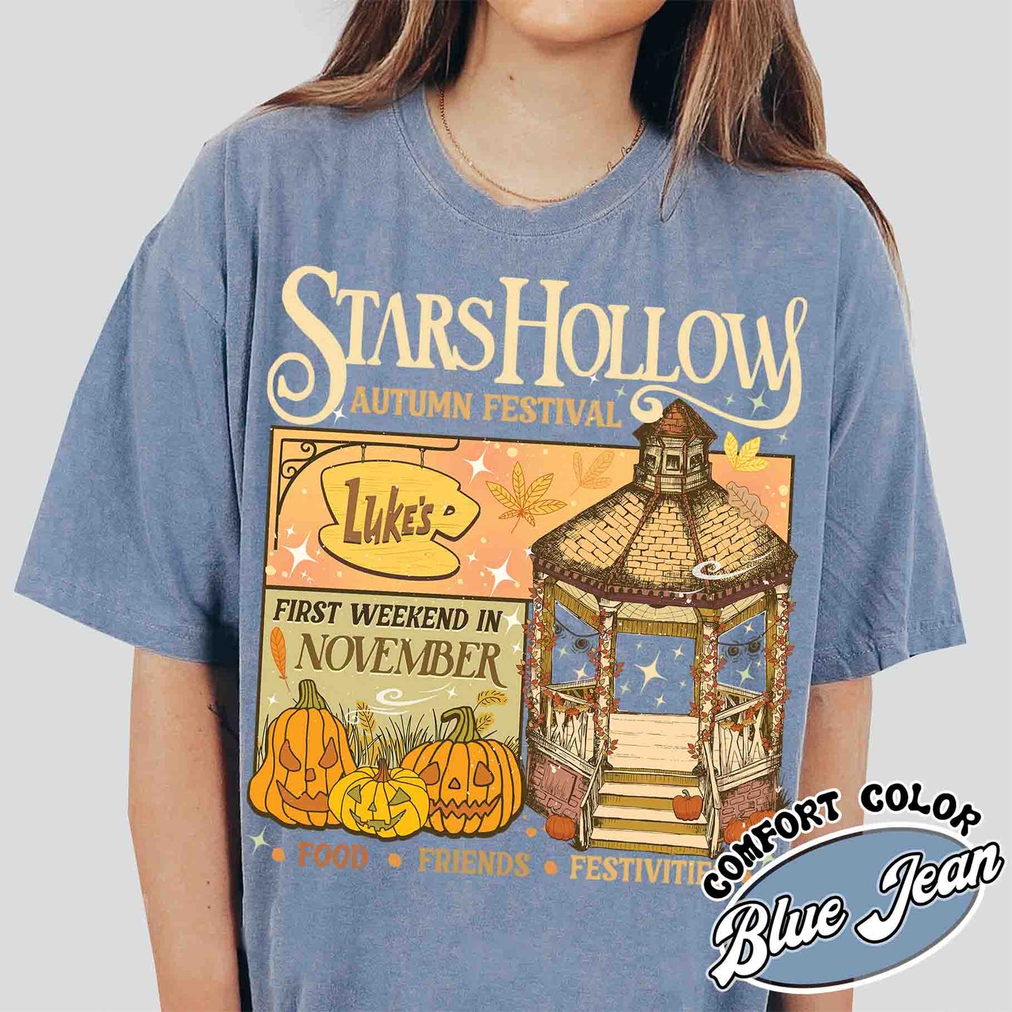 Stars Hollow Autumn Festival  Comfort Colors Shirt, Where You Lead I Will Follow Shirt, Tv Show Fans Gift, Fall Shirt, Luke's Coffee Tee