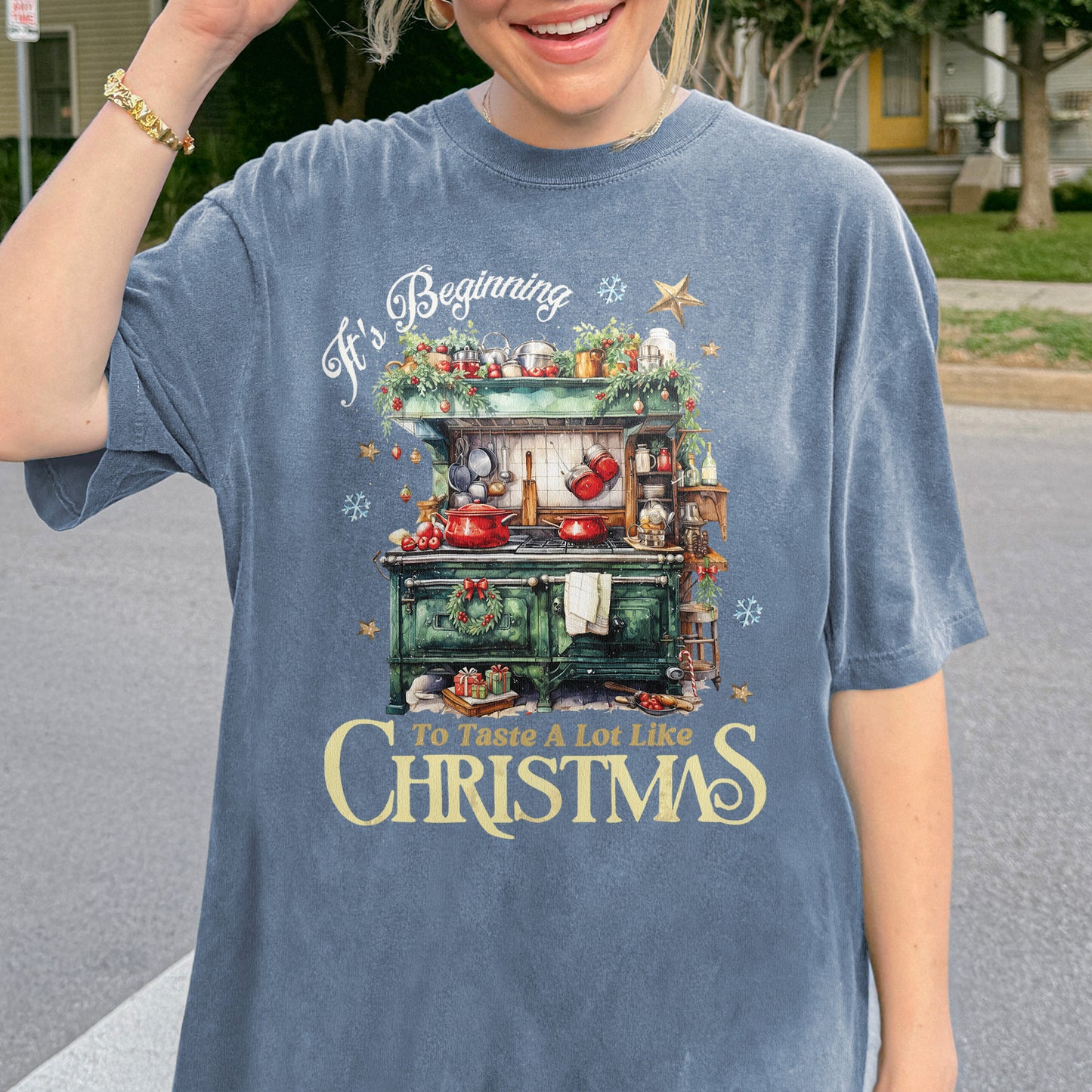 Christmas Kitchen Shirt: It’s Beginning to Taste Like Christmas, Cozy Christmas Baking Shirt