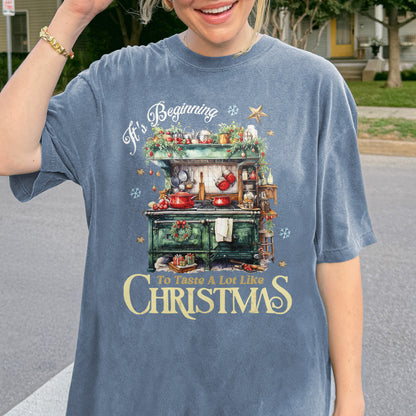 Christmas Kitchen Shirt: It’s Beginning to Taste Like Christmas, Cozy Christmas Baking Shirt