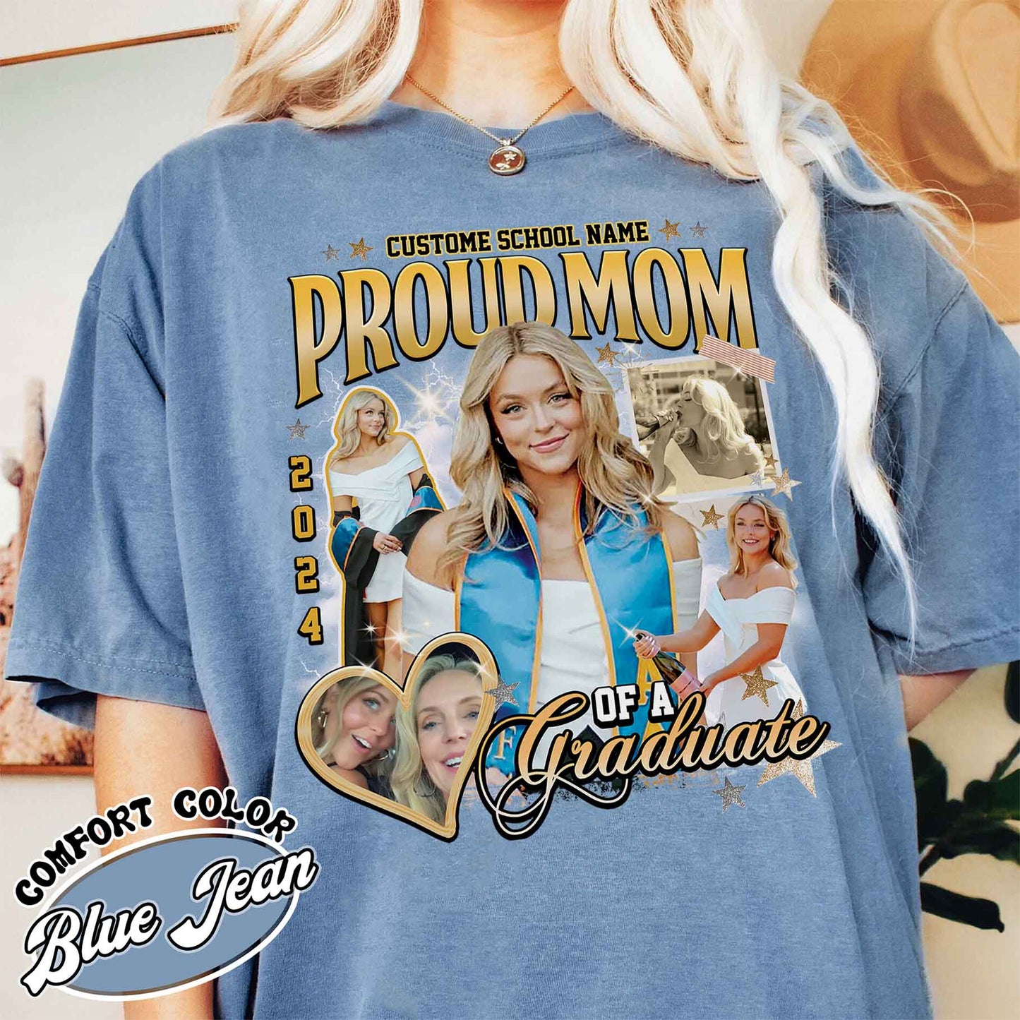 Custom Family Graduation Shirt, Senior 2025 Family Matching T Shirt, Class of 2025 Family Graduation Shirts, Custom Graduation Shirts Photos