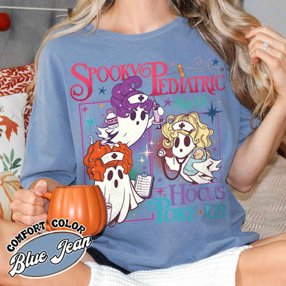 Hocus Poke Us Shirt, Hocus Poke-Us Witch Nurse Halloween Shirt, Spooky Pediatric Nurse Shirt, PEDs Nurse Shirt, Halloween PEDs Nurse Shirt