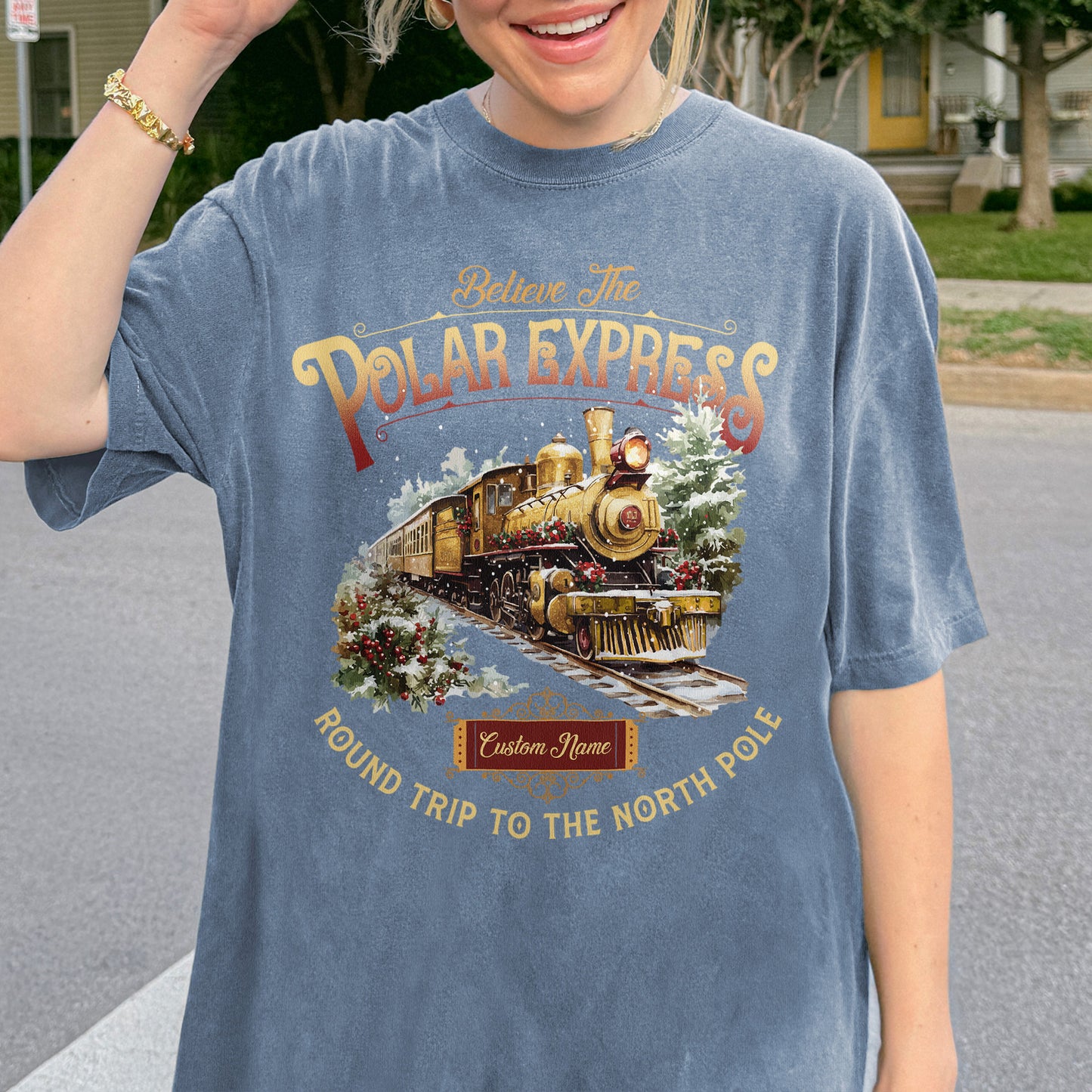 Custom Polar Express Shirt | Believe Round Trip to the North Pole Tee