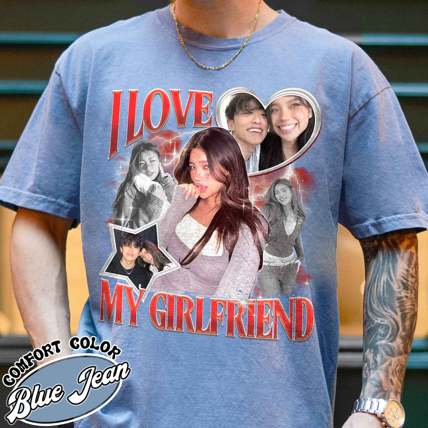 I Love My Girlfriend Shirt, Custom I Love My Girlfriend Shirt, Custom Rap Tee Comfort Colors, Custom Rap Tee for Boyfriend, Vintage Rap Tee