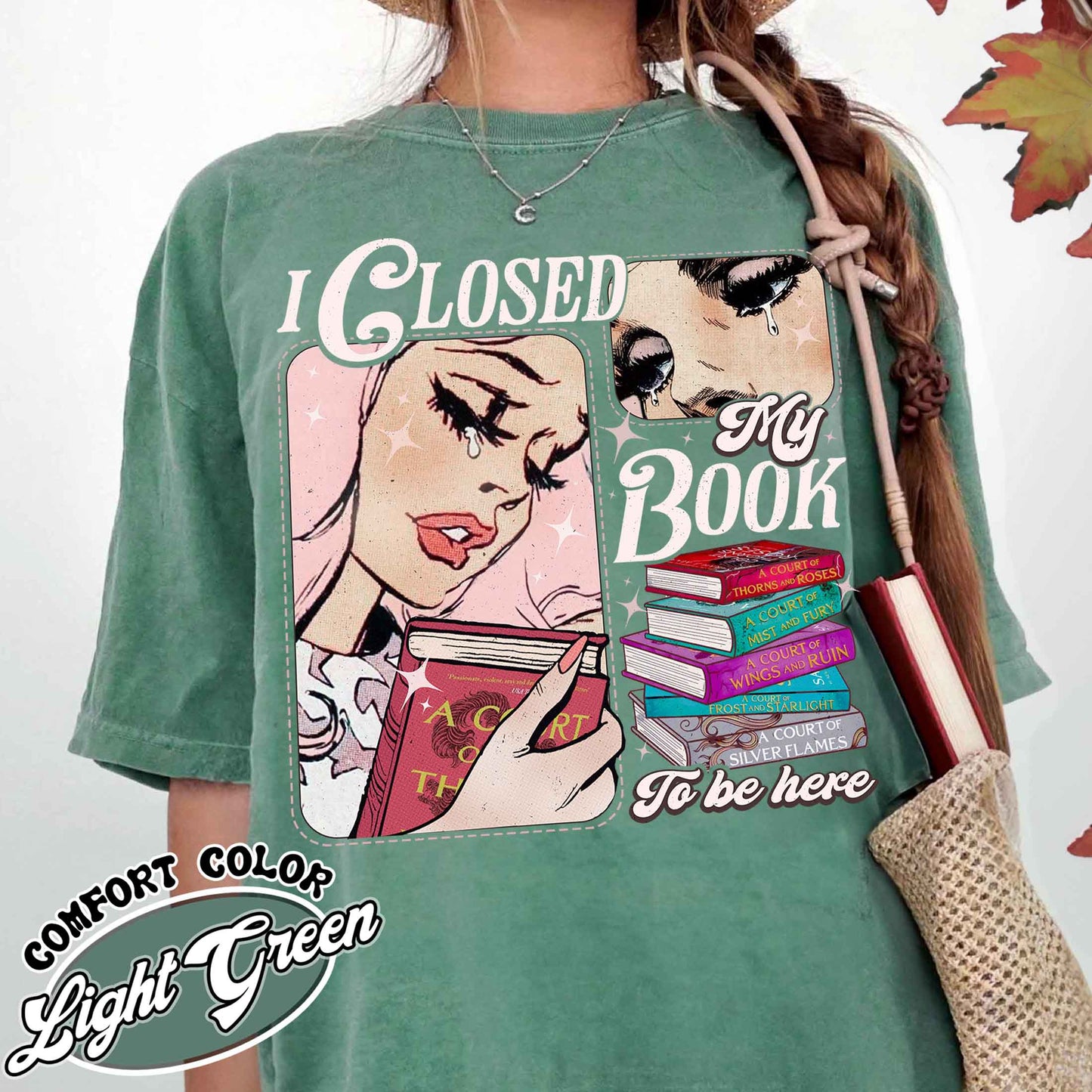 Book Lover Comfort Color Shirt, I Closed My Book To Be Here Shirt,Teacher gift,Bookworm Shirt