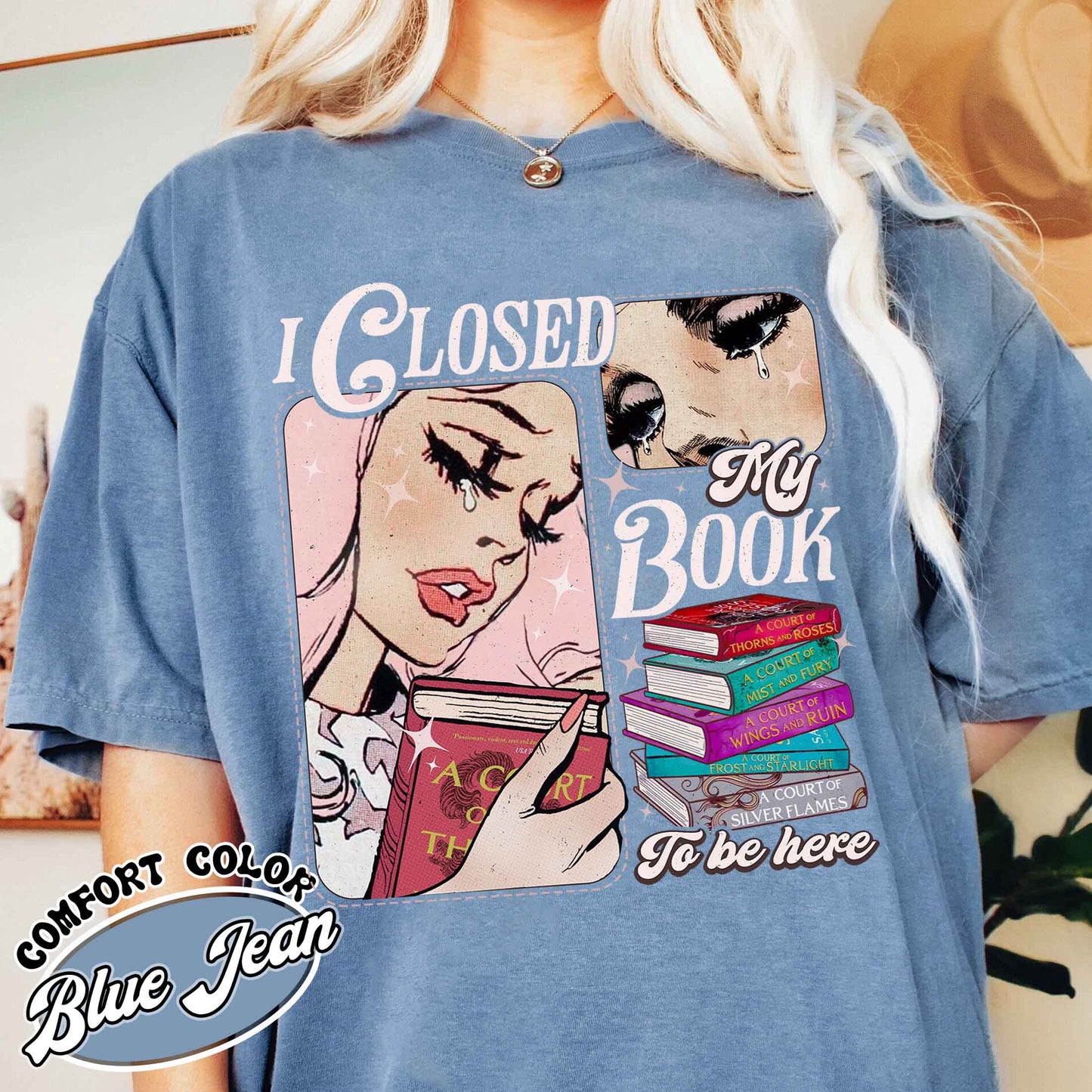 Book Lover Comfort Color Shirt, I Closed My Book To Be Here Shirt,Teacher gift,Bookworm Shirt