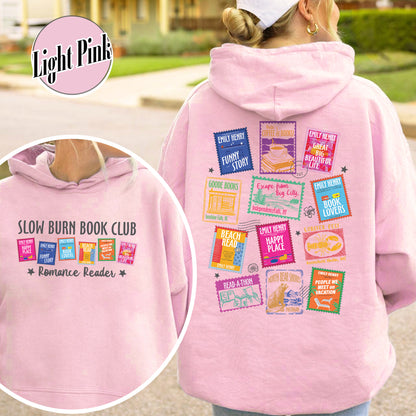Book Lovers Hoodie,Emily Henry Books Stamp Hoodie, Sunshine Falls Hoodie, Happy Place Inspired Hoodie