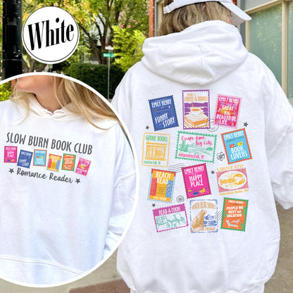 Book Lovers Hoodie,Emily Henry Books Stamp Hoodie, Sunshine Falls Hoodie, Happy Place Inspired Hoodie