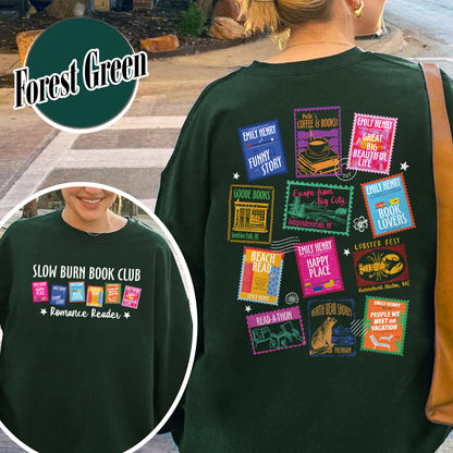Book Lovers Sweatshirt,Emily Henry Books Stamp Sweatshirt, Sunshine Falls Sweatshirt, Happy Place Inspired Sweatshirt