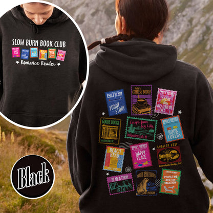 Book Lovers Hoodie,Emily Henry Books Stamp Hoodie, Sunshine Falls Hoodie, Happy Place Inspired Hoodie