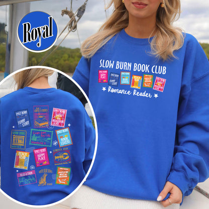 Book Lovers Sweatshirt,Emily Henry Books Stamp Sweatshirt, Sunshine Falls Sweatshirt, Happy Place Inspired Sweatshirt