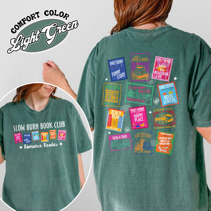 Book Lovers Comfort Colors Shirt,Emily Henry Books Stamp Shirt, Sunshine Falls Shirt, Happy Place Inspired Shirt
