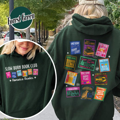Book Lovers Hoodie,Emily Henry Books Stamp Hoodie, Sunshine Falls Hoodie, Happy Place Inspired Hoodie