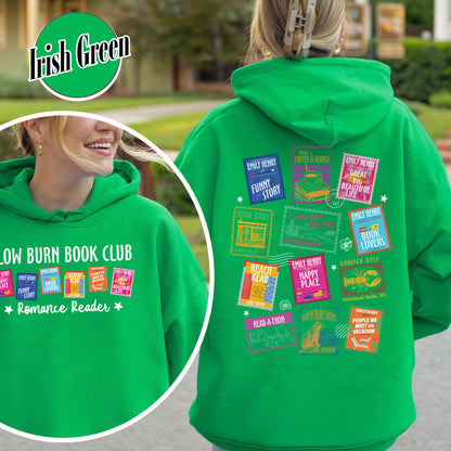 Book Lovers Hoodie,Emily Henry Books Stamp Hoodie, Sunshine Falls Hoodie, Happy Place Inspired Hoodie
