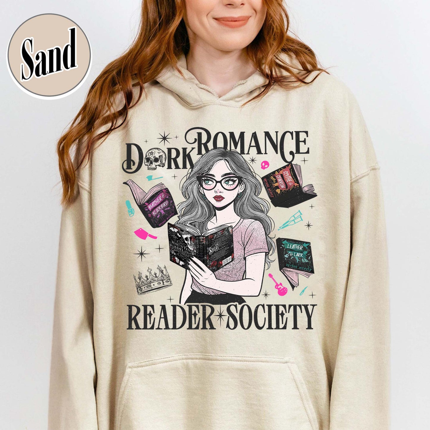 Bookish Hoodie, Dark Romance Readers Society Hoodie for Romance Reader, Booktok Hoodie