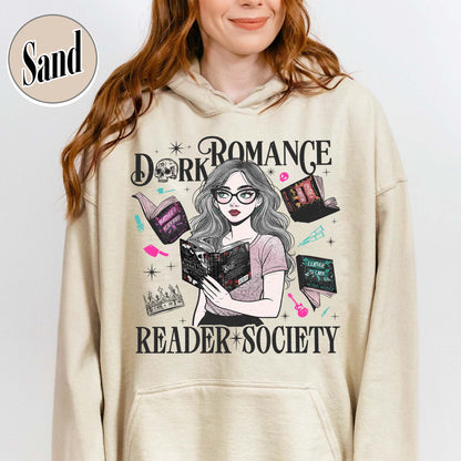 Bookish Hoodie, Dark Romance Readers Society Hoodie for Romance Reader, Booktok Hoodie