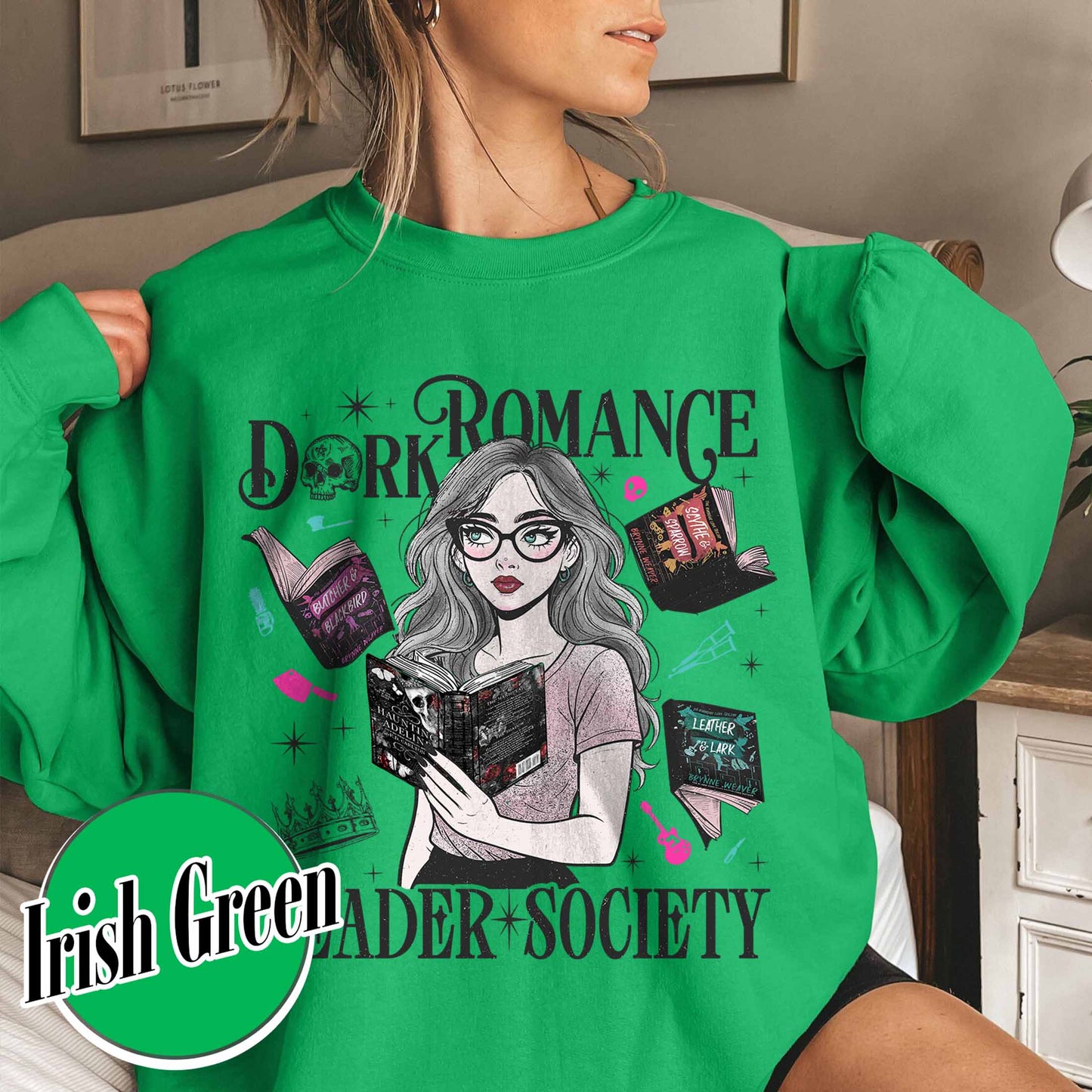 Bookish Sweatshirt, Dark Romance Readers Society Sweatshirt for Romance Reader, Booktok Sweatshirt