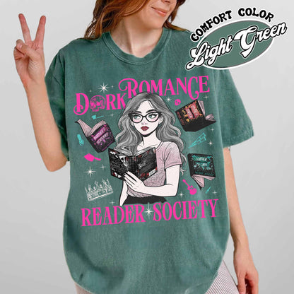 Bookish Comfort Color Shirt, Dark Romance Readers Society Shirt for Romance Reader, Booktok Shirt