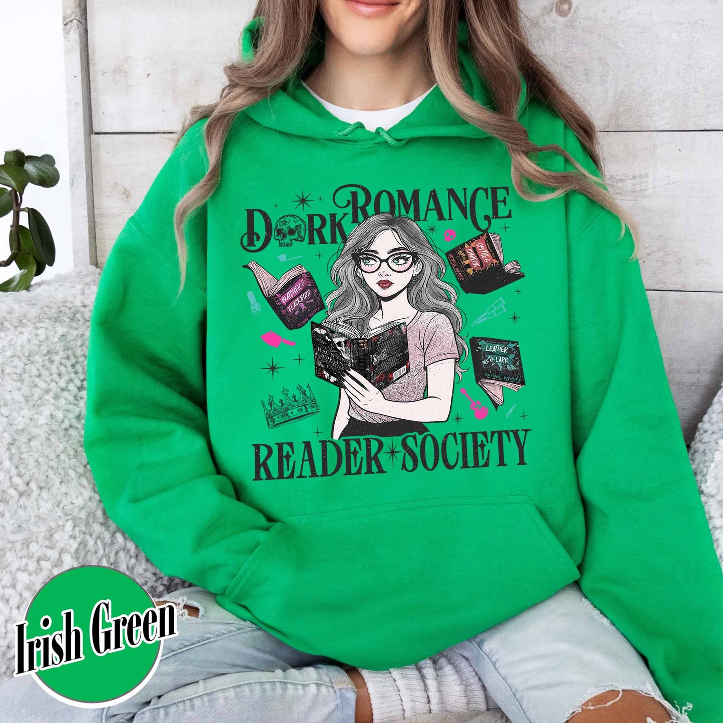 Bookish Hoodie, Dark Romance Readers Society Hoodie for Romance Reader, Booktok Hoodie