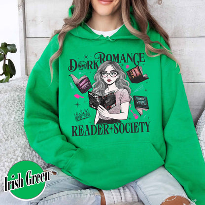 Bookish Hoodie, Dark Romance Readers Society Hoodie for Romance Reader, Booktok Hoodie