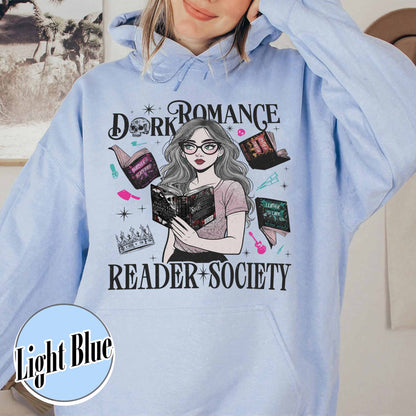 Bookish Hoodie, Dark Romance Readers Society Hoodie for Romance Reader, Booktok Hoodie