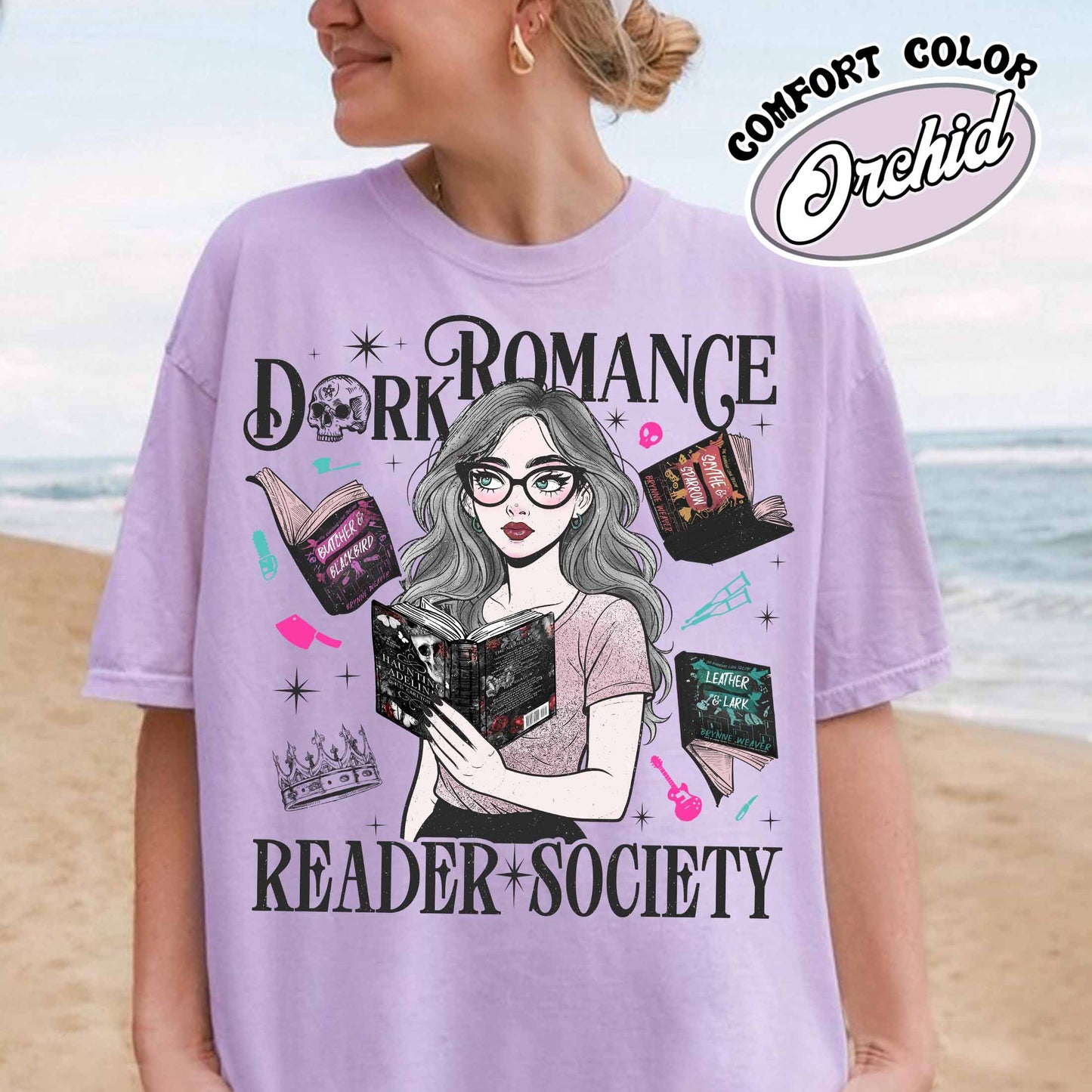 Bookish Comfort Color Shirt, Dark Romance Readers Society Shirt for Romance Reader, Booktok Shirt
