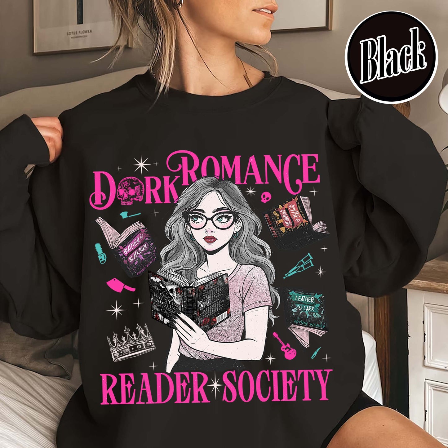 Bookish Sweatshirt, Dark Romance Readers Society Sweatshirt for Romance Reader, Booktok Sweatshirt
