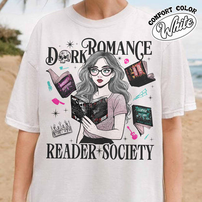 Bookish Comfort Color Shirt, Dark Romance Readers Society Shirt for Romance Reader, Booktok Shirt