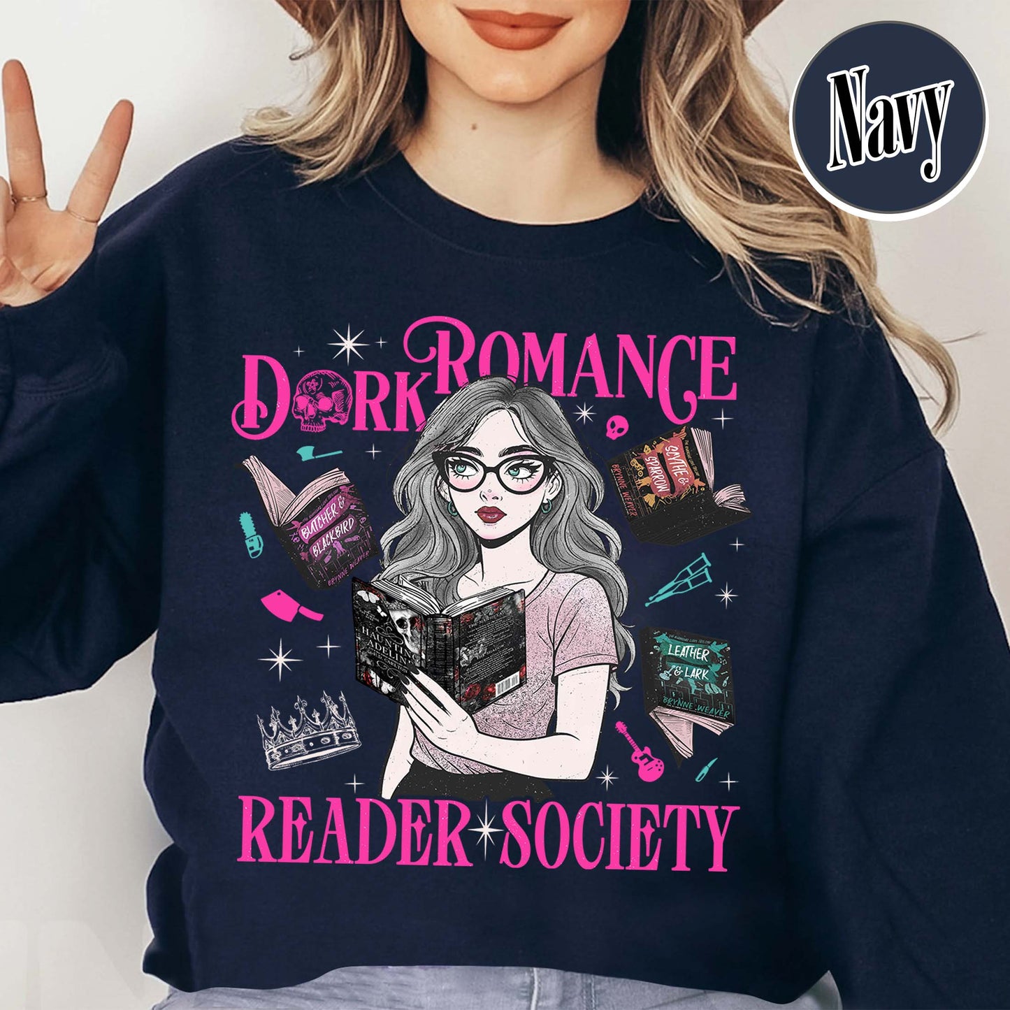 Bookish Sweatshirt, Dark Romance Readers Society Sweatshirt for Romance Reader, Booktok Sweatshirt