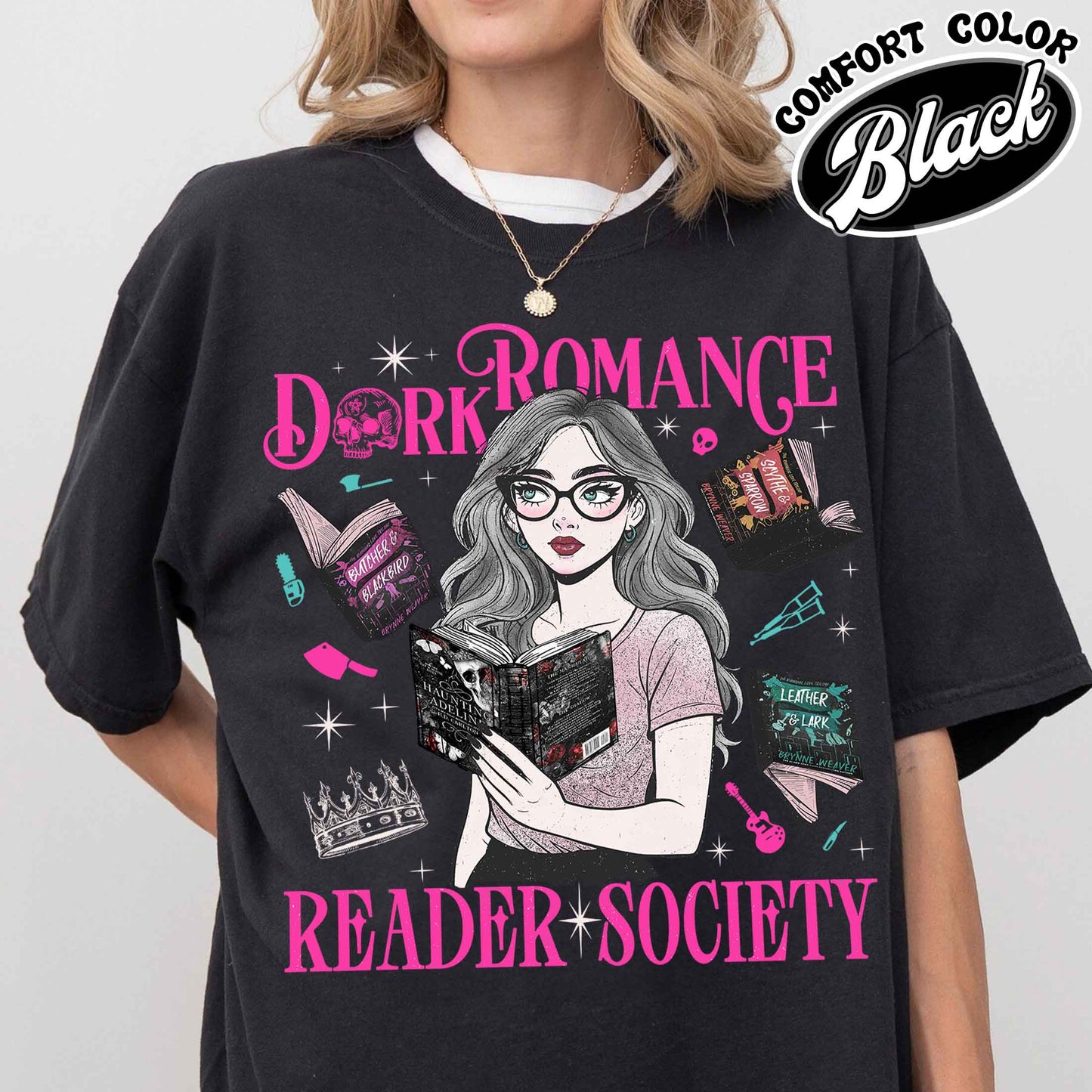 Bookish Comfort Color Shirt, Dark Romance Readers Society Shirt for Romance Reader, Booktok Shirt
