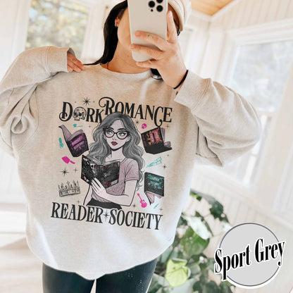 Bookish Sweatshirt, Dark Romance Readers Society Sweatshirt for Romance Reader, Booktok Sweatshirt