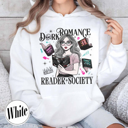 Bookish Hoodie, Dark Romance Readers Society Hoodie for Romance Reader, Booktok Hoodie