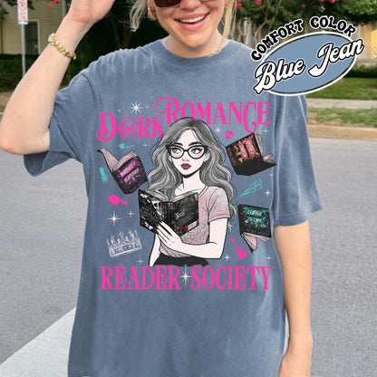 Bookish Comfort Color Shirt, Dark Romance Readers Society Shirt for Romance Reader, Booktok Shirt