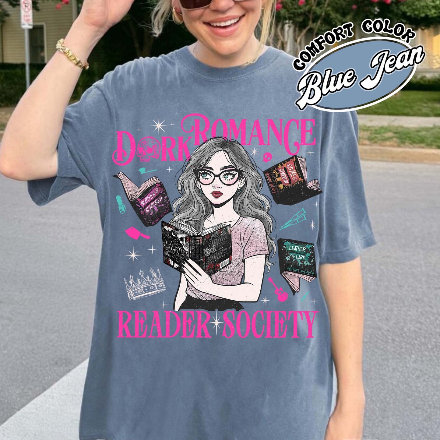 Bookish Comfort Color Shirt, Dark Romance Readers Society Shirt for Romance Reader, Booktok Shirt