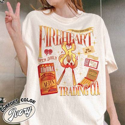 Bookish Comfort Color Shirt, Fireheart Aelin Galathynius Trading Co Shirt, to Whatever End T-Shirt