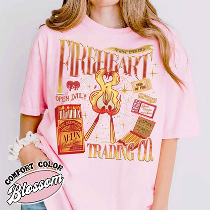 Bookish Comfort Color Shirt, Fireheart Aelin Galathynius Trading Co Shirt, to Whatever End T-Shirt