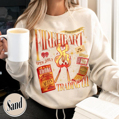 Bookish Sweatshirt, Fireheart Aelin Galathynius Trading Co Sweatshirt, to Whatever End Sweatshirt