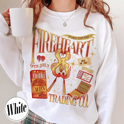 Bookish Sweatshirt, Fireheart Aelin Galathynius Trading Co Sweatshirt, to Whatever End Sweatshirt