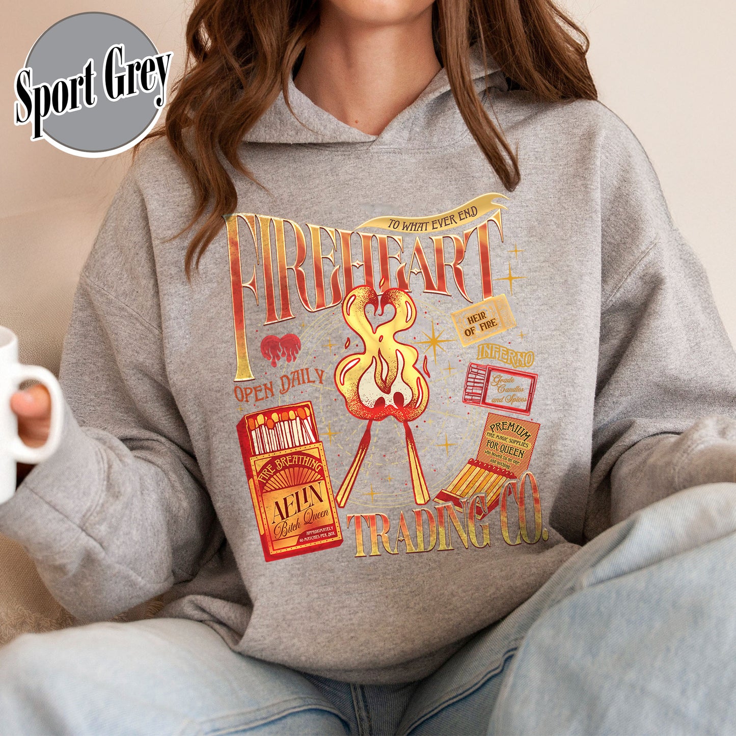 Bookish Hoodie, Fireheart Aelin Galathynius Trading Co Hoodie, to Whatever End Hoodie