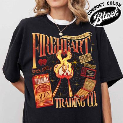 Bookish Comfort Color Shirt, Fireheart Aelin Galathynius Trading Co Shirt, to Whatever End T-Shirt