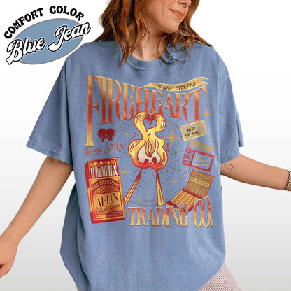 Bookish Comfort Color Shirt, Fireheart Aelin Galathynius Trading Co Shirt, to Whatever End T-Shirt