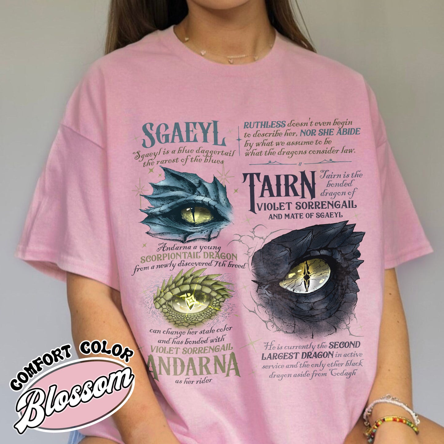 Bookish Comfort Color Shirt, Fourth Wing Dragon’s Eyes Shirt, Gift for Readers, Dragon Rider Shirt