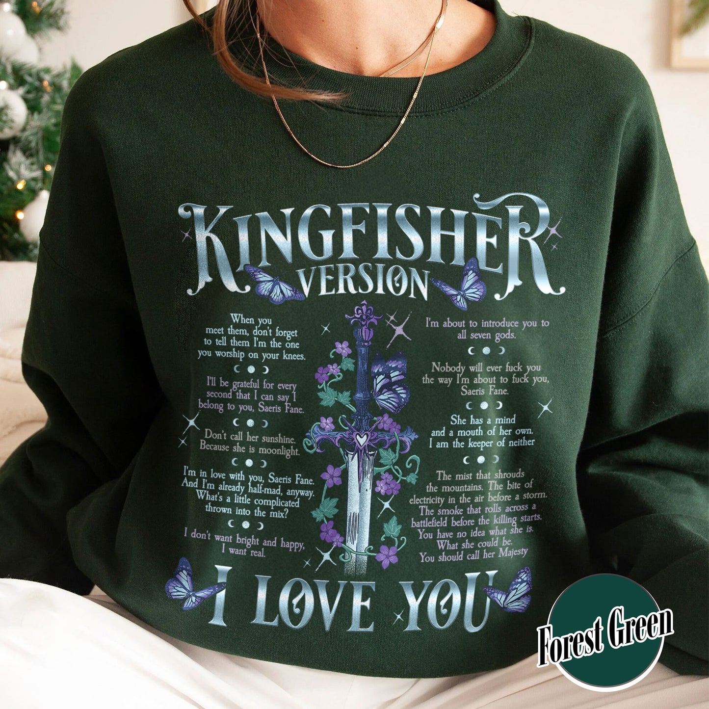Bookish Sweatshirt, I Love You Kingfisher Version Sweatshirt, Quicksilver Saeris Fane Sweatshirt