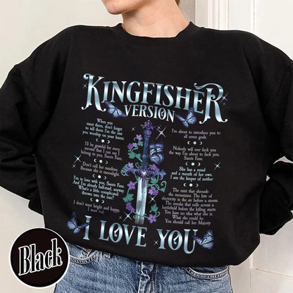 Bookish Sweatshirt, I Love You Kingfisher Version Sweatshirt, Quicksilver Saeris Fane Sweatshirt