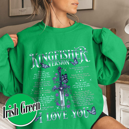 Bookish Sweatshirt, I Love You Kingfisher Version Sweatshirt, Quicksilver Saeris Fane Sweatshirt