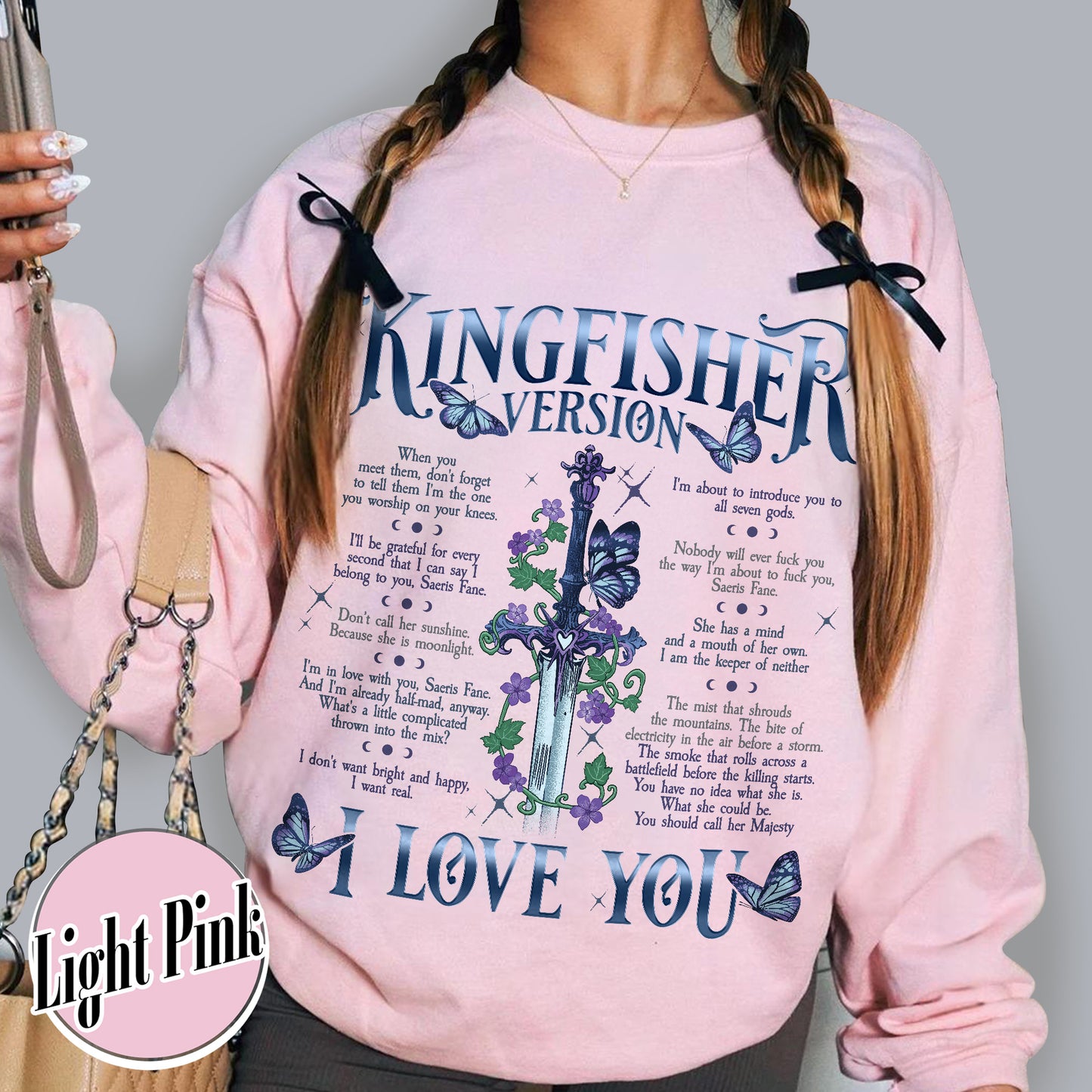 Bookish Sweatshirt, I Love You Kingfisher Version Sweatshirt, Quicksilver Saeris Fane Sweatshirt